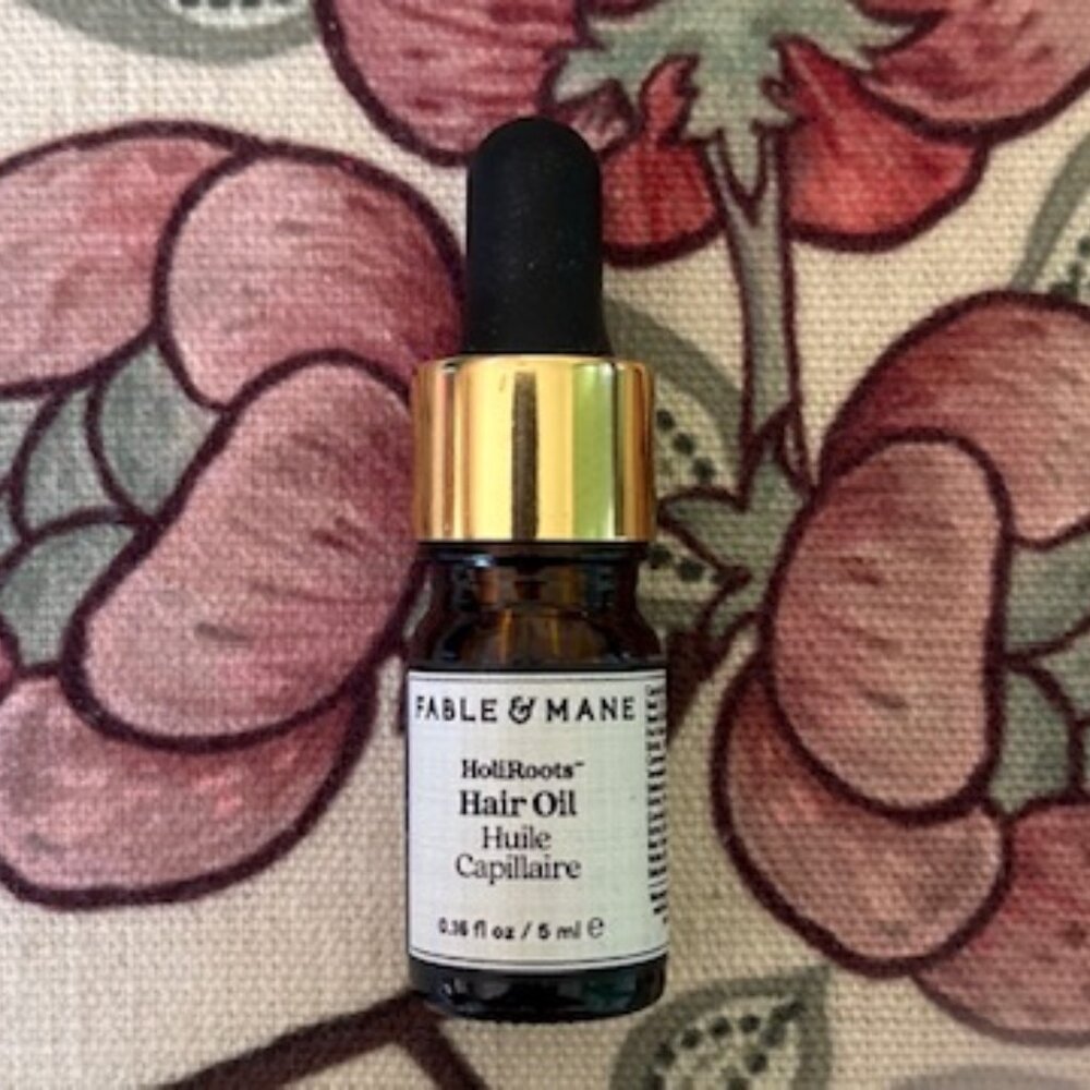 FABLE & MANE Hair Oil Deluxe Sample Travel Purse New Tame Flyaways Enhance Shine